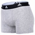 thumbnail image 4 of adidas Calzoncillos para hombre, pack de 6 - Trunks, Active Flex Cotton, Logo, Solid Colour Negro/gris/blanco L (Large), 4 of 7