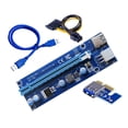 thumbnail image 2 of PCI-E Extender Card Mining Computer 16x adapter; PCI-E 1x TO 16x Adapter with 6-pin & USB Interface, Blue, 1m USB Cable, 2 of 9
