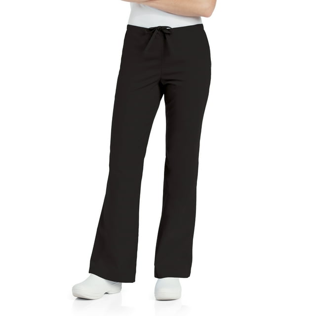 Landau Essentials Pantalon d'Uniforme à Jambe Évasée pour Femmes : Coupe Classique et Décontractée, Cordon de Serrage/ Taille Élastique 8335