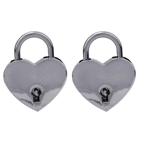 POCREATION 2 Sets Heart Lock Metal Vintage Household Craft Supplies With Keys 30x39mm,Heart Lock,