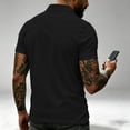 thumbnail image 6 of KLHDSF Men's Golf Shirt Short Sleeve Dry Fit Collared Polo Shirts Moisture Wicking, Performance, lightweight, Athletic, Casual, Work Shirts Black M, 6 of 7