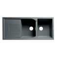 thumbnail image 3 of Pemberly Row 46" Double Bowl Granite Composite Kitchen Sink w/ Drainboard, 3 of 9