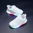 thumbnail image 4 of Ymyiu Light Up Shoes Toddler Kids Light Up Sneakers Led Flashing Tennis Shoes for Boys Girls Lightweight Breathable Walking Shoes for Toddler and Little Kids Size 12(White, Little Kids 12), 4 of 8