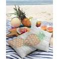 thumbnail image 3 of Summer Tropical Fruits Pineapple Texture Outdoor Pillow Covers Set of 2, Decorative Waterproof Throw Pillow Case, Wooden Texture Cotton Linen Soft Cozy Cushion Pillowcases, 3 of 6