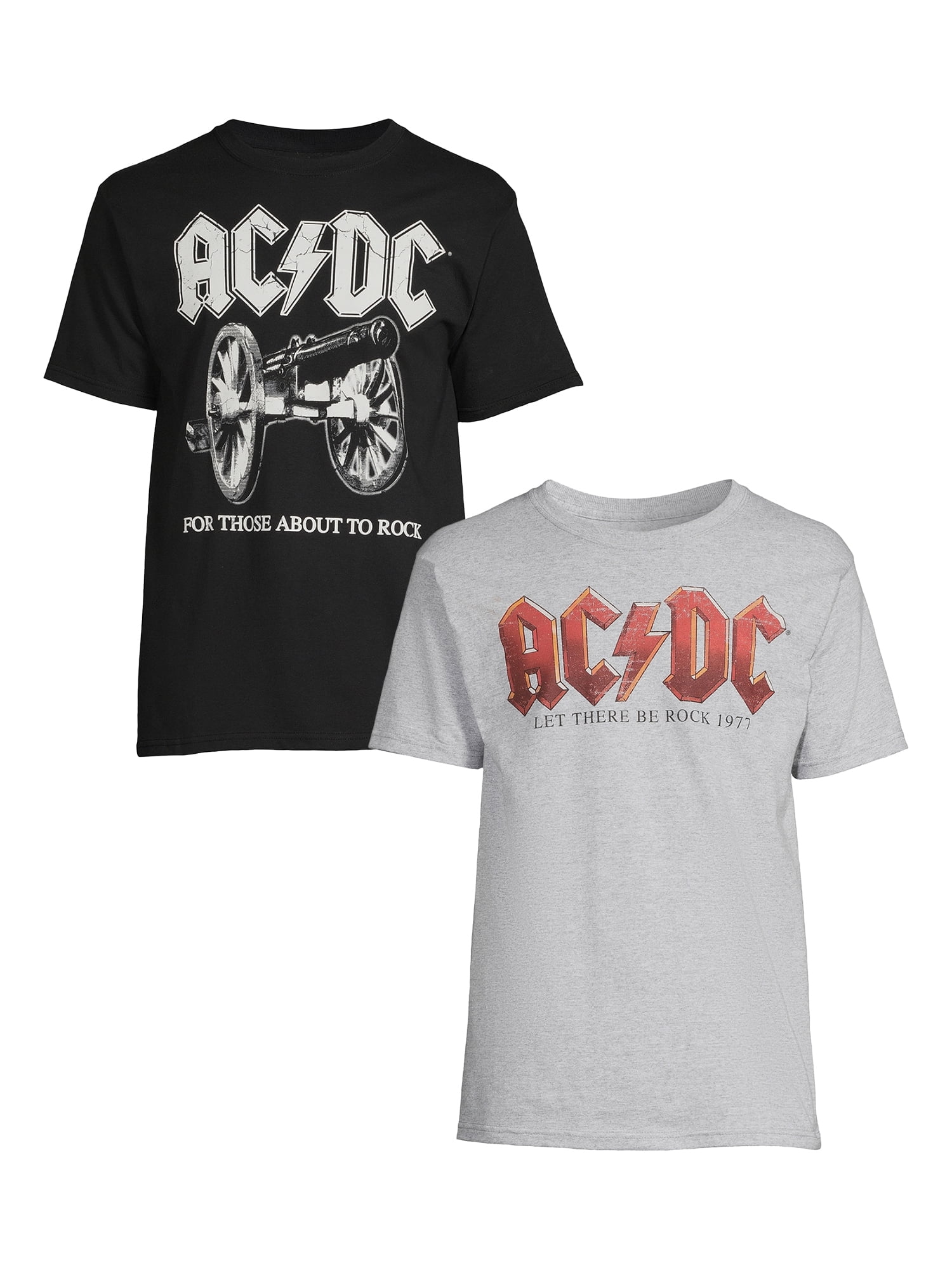 AC/DC Men's and Big Men's Graphic Tees, 2-Pack