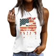 thumbnail image 2 of Xdegoge Patriotic American Flag Soldier Graphic Tank Top for Women Sleeveless Crewneck 4th of July Military USA Pride Summer Casual Loose Fit Independence Day Vacation Shirts Tops, 2 of 4