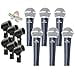 thumbnail image 3 of Fat Toad Microphones Cardioïdes Dynamiques Professionnels & Clips (6 Pack) Vocal Portatif, Micro Unidirectionnel Microphone Chantant Conçu pour Performances de Scène Musicales & Enregistrement Studio Ou Karaoké DJ, 3 of 4