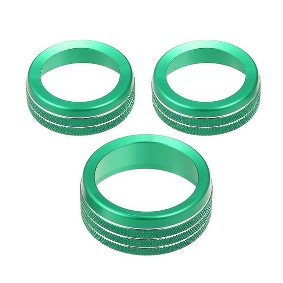 Unique Bargains AC Radio Switch Knob Cover Decals for Dodge Durango 2014-2020 for Jeep Cherokee 14-21 Green (Set of 3)