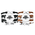 thumbnail image 1 of Palais Princier de Monaco Ink City Bracelet Hand Strap Leather Rope Wristband Double Set, 1 of 3
