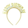 thumbnail image 2 of HOMYL Happy Birthday Headband Glitter Birthday Tiara for Party Holiday Celebration Yellow, 2 of 8