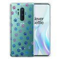 thumbnail image 1 of FINCIBO Soft TPU Clear Case Slim Protective Cover for OnePlus 8 Pro 6.8" 2020, Clear Blue Little Dog Paws, 1 of 3