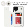 thumbnail image 5 of Nalacover Wallet Case for Samsung Galaxy A12 5G, RFID Blocking Card Slots Holder PU Leather Fashion Back Flip Cover with Kickstand Magnetic Buttons Shockproof Case for Samsung Galaxy A12 5G,White, 5 of 8