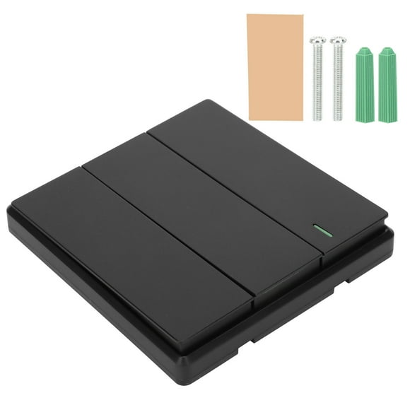 Interruptor de pasillo de 3 bandas con control remoto inalámbrico para pared, para control de luz LED
