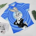 thumbnail image 2 of Looney Tunes Bugs Bunny Mens Hawaiian Shirt Summer Casual Short Sleeve Button Down Beach Shirts, 2 of 7