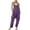 Purple, variant on Women's Jumpsuit with Solid Suspender Detailing for Casual Everyday Wear—Effortless -Piece Suit with Pockets