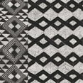 thumbnail image 3 of Wild Apple Portfolio 12x12 Black Modern Framed Museum Art Print Titled - Kuba Cloth Mat I Crop BW, 3 of 5