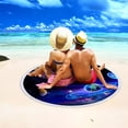 thumbnail image 5 of Fanshiluo Round Printed Microfiber Beach Towel Super Lightweight Colorful Bath Towel Sandproof Beach Blanket Beach Mat Multi-Purpose Towel For Travel Swimming Pool, 5 of 9