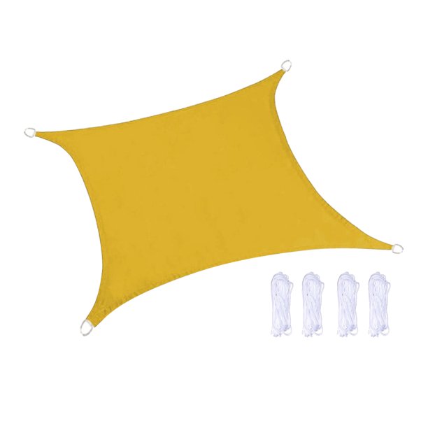 Toldo para el sol al aire libre, rectángulo, 10 'x 13', 98%, toldo de bloque UV para patio, patio trasero, césped, jardín, parasol al aire libre, cubi Amarillo Sunnimix Vela de sombra solar
