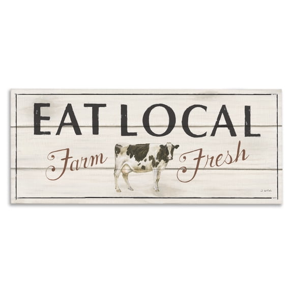 Stupell Industries Cottage Rustic Eat Local Phrase Canvas Art, 30 x 13, by James Wiens