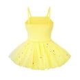 thumbnail image 7 of Girls Ballet Dance Dress, Toddler Leotards Shiny Ballet Tutu Skirt Bright Yellow 2-10T, 7 of 7