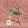 thumbnail image 3 of Authentic Hotel and Spa  Turkish Cotton Blue Bird Embroidered Tea Rose 4-piece Washcloth Set, 3 of 3