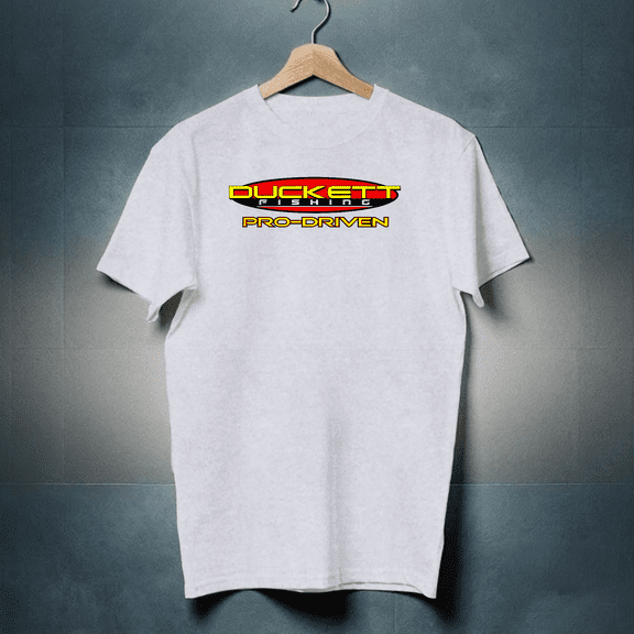 Duckett Fishing Black T-Shirt Size S - 5XL