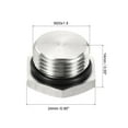 thumbnail image 2 of Uxcell M20x1.5 Male Plug Stainless Steel Thread Hex Head Socket Pipe Fitting with Sealing Rubber Ring 2 Pack, 2 of 5