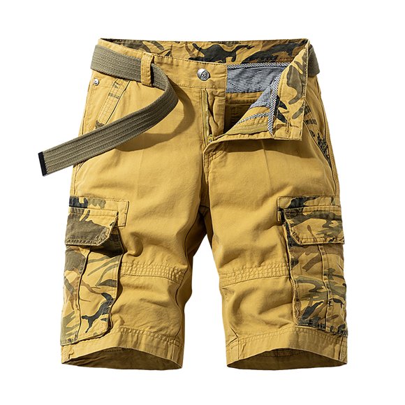 HXWCHs Men's Outdoor Casual Elastic Waist Relaxed Fit Lightweight Cargo Pants for Hiking Fishing and Work 31 orange
