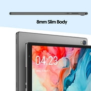 PUTECCH Tablet 10 inch, Android 14 Tablet, 32GB ROM 1TB Expand Computer Tablets, Quad Core Processor 6000mAh Battery, 1280x800 IPS Touch Screen, 2+2MP Dual HD Camera, Bluetooth Wifi Tablet PC,Gray