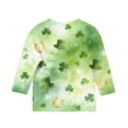 thumbnail image 6 of Girls St. Patrick's Day Shirts 3/4 Sleeve Crew Neck Print Pullover Tops Holiday Casual Loose Stylish T-Shirts (4 Years, Mint Green-B), 6 of 6