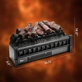 thumbnail image 6 of TURBRO Eternal Flame 26-Inch Infrared Quartz Electric Fireplace Log Heater - Realistic Pinewood Logs, Adjustable Flame Colors, Remote Control, Thermostat, Timer - EF26-PB, 1500W, 6 of 6