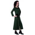 thumbnail image 2 of Moomaya Robe Maxi à Manches Longues, Longue, Boutonnée, Unie, Décontractée, Fendue, 2 of 6