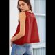 thumbnail image 4 of Blusas de Verano Bohemias con Lazo Frontal para Mujer, Blusas Playeras de Encaje con Botones, Sin Mangas, de y , Estilo Y2k 2025, Color Vino Tinto, S, 4 of 6
