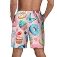 thumbnail image 3 of Kdxio Cupcakes And Donuts Print Men'S Swim Trunks With Compression Liner 7 Inch Inseam Quick Dry Swim Shorts, 3 of 7