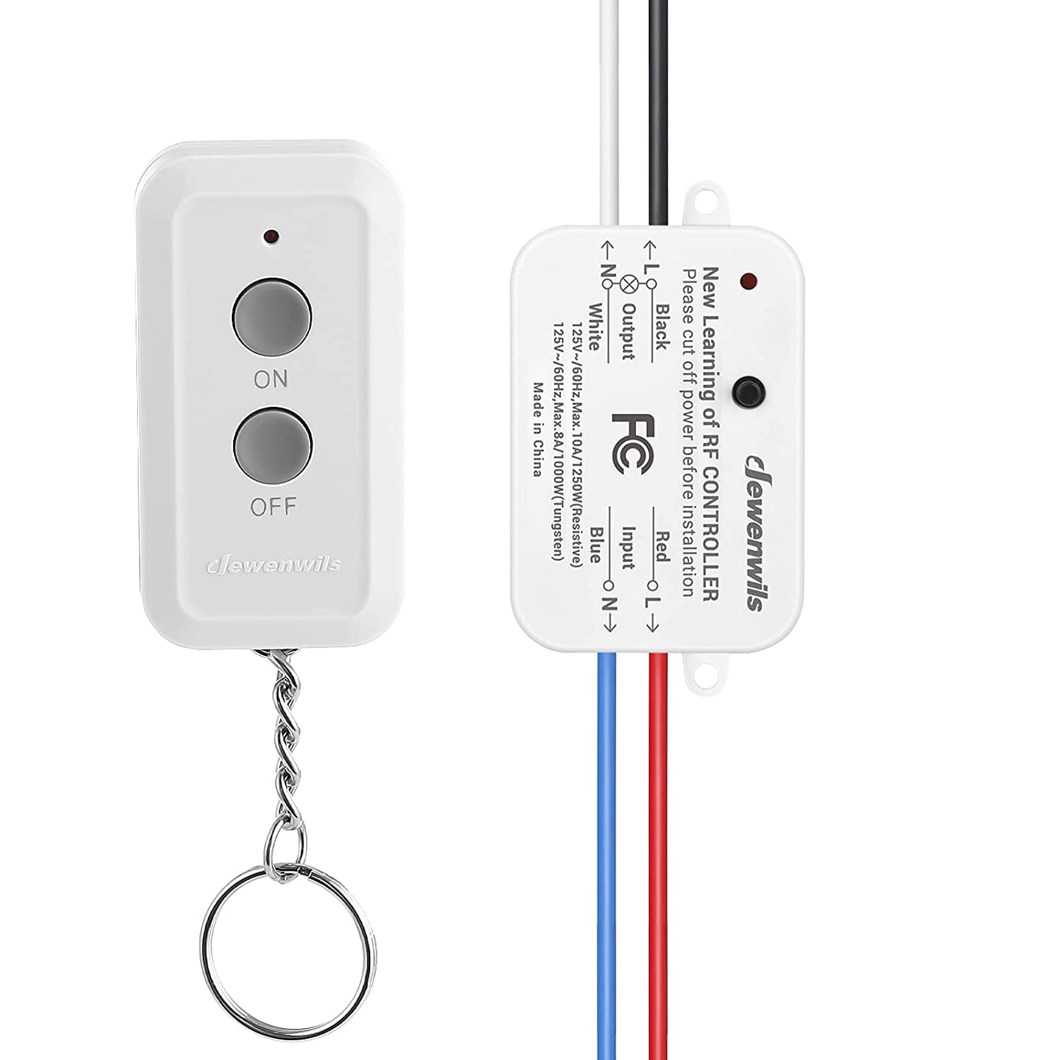 DEWENWILS Wireless Remote Control Light Switch and Receiver Kit,100 ft RF Range