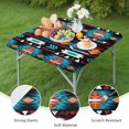 thumbnail image 4 of Elastic edge bohemian style tablecloth with floral print, ideal for 36x36 inch kitchen and patio tables, 4 of 6