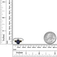 thumbnail image 6 of Gem Stone King 10K Two Tone Gold Blue Sapphire and Brown Smoky Quartz Engagement Ring for Women | 2.72 Cttw | Oval 9X7MM | Gemstone September Birthstone | Size 7, 6 of 6
