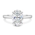 thumbnail image 2 of ESTE ORIGIN 2.00Ct Oval Cut Lab-Grown Diamond Solitaire Engagement Ring – Hidden Halo, 4 Claw Setting in 10K White Gold for Women, 2 of 7
