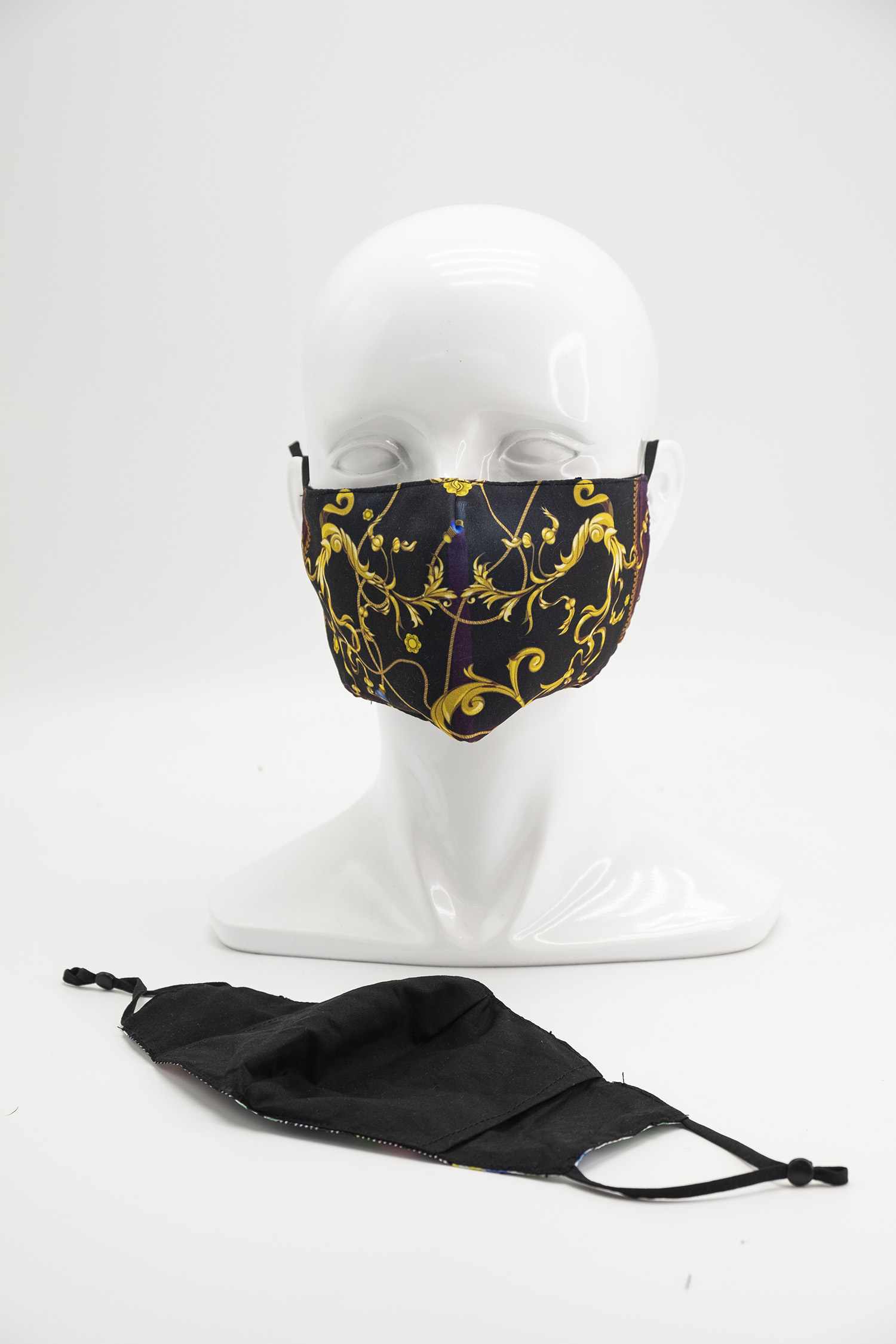 SINGLE PACK FACE MASK WITH ADJUSTABLE STRAPS AND POCKET FOR FILTER