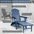 thumbnail image 5 of FUNBERRY Adjustable Folding Adirondack Chair with Retractable Ottoman, All Weather Fire Pit Chairs with Cup Holder, 5 of 9