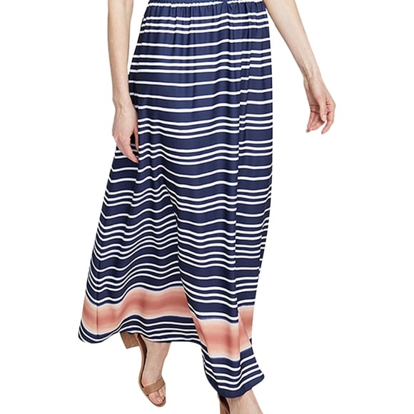 Falda Maxi a Rayas Rachel Roy para Mujer Azul Mediana
