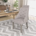 thumbnail image 4 of Furniture of America Desi Fabric Tufted Side Chair in Light Gray (Set of 2), 4 of 8