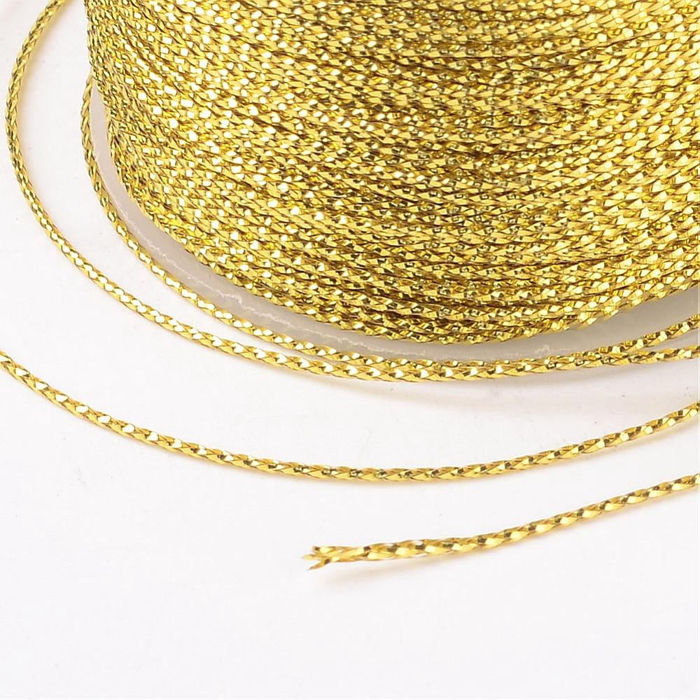 10 Roll Metallic Thread Embroidery Thread Golden 0.8mm/strand about 109.36 yards(100m)/roll