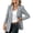Gray, variant on Striped Blazers for Women Long Sleeve Open Front Suit Jackets for Women Business Casual Lapel Suit Blazer with Pockets M