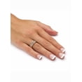 thumbnail image 3 of PalmBeach Jewelry 1/10 TCW Round Diamond Braid Ring in Platinum-Plated and Rose Gold-plated Sterling Silver, 3 of 5