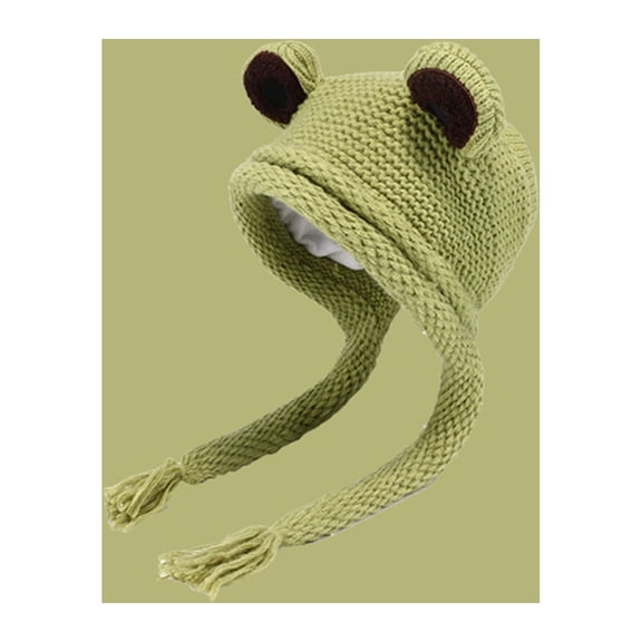 Qepwscx Women Men Beanie Warm Winter Hats, Soft Knit Lazy Beanie ,Cats Beanie，Women Foxs hat, Slouchy Beanie for Men/Women Slouchy Ski Watch Cap Ear Flap Beanie Hat