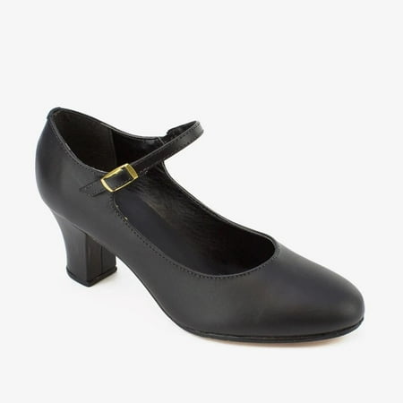 

Dance Shoes Character Jazz 2 Heel Snap Buckle So Danca CH58 Black 8.0M Adult