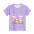 thumbnail image 5 of Amidoa Cute Girls Short Sleeve Graphic Easter Summer Crewneck Tops Pullover Tees, 5 of 5