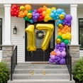 thumbnail image 3 of Gold Number 17 Mylar Foil Balloon 40 inch - Helium or Air Filled Metallic Balloons for 17th Birthday Party, Anniversary, Graduation Decorations, 3 of 7