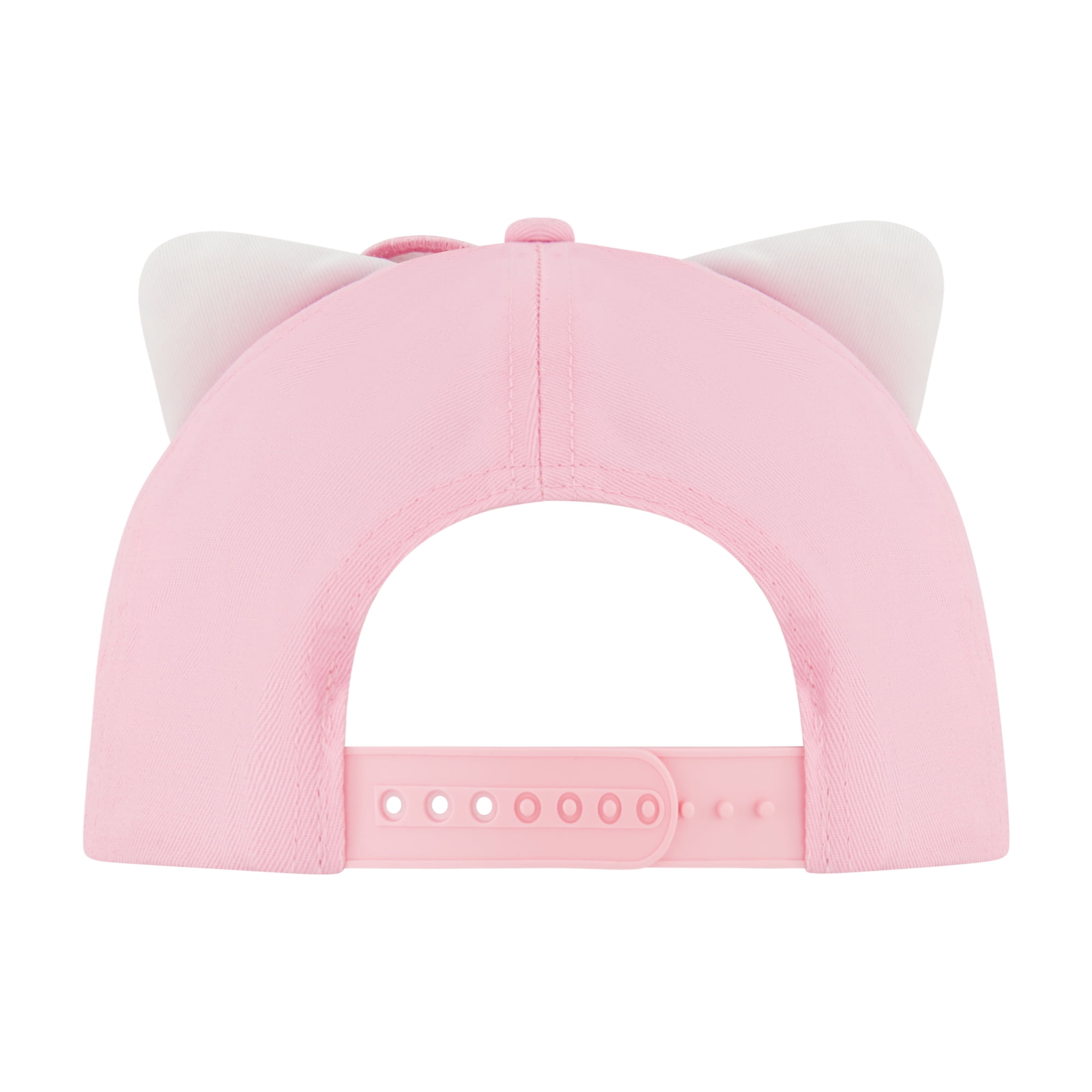 Hello Kitty Girls Character Cosplay Hat with 3D Ears, Pink Sparkles/White, One Size Fits Most